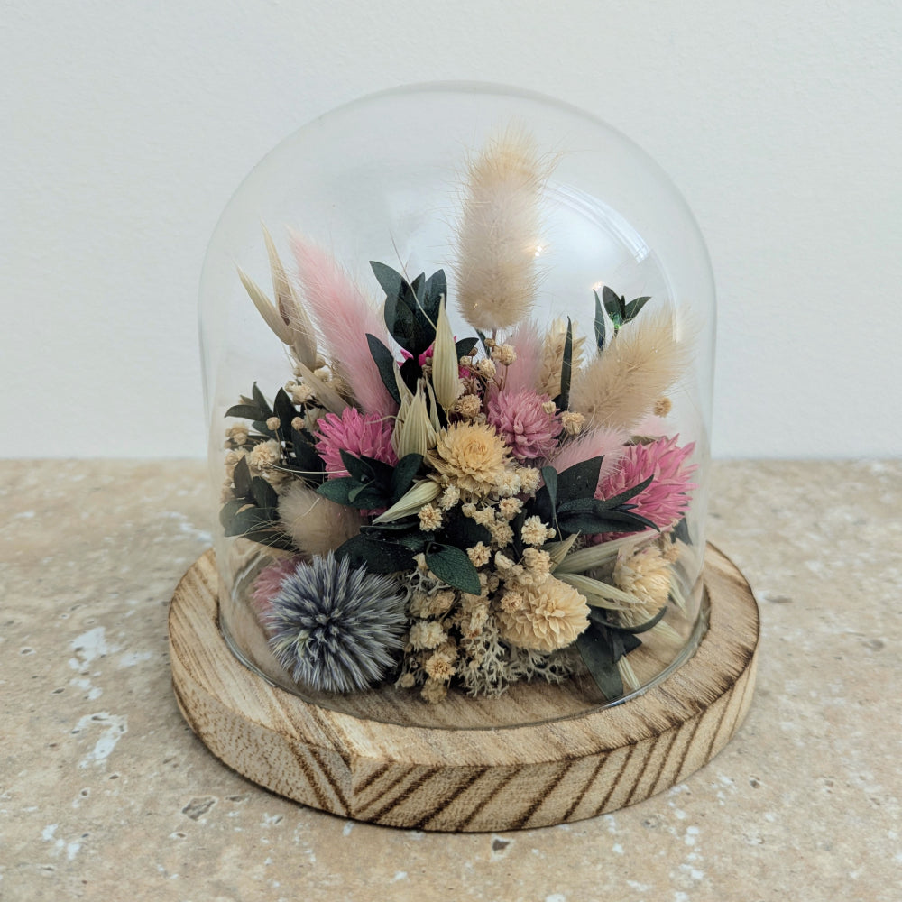 Cloche fleurs séchées - Pont des amours