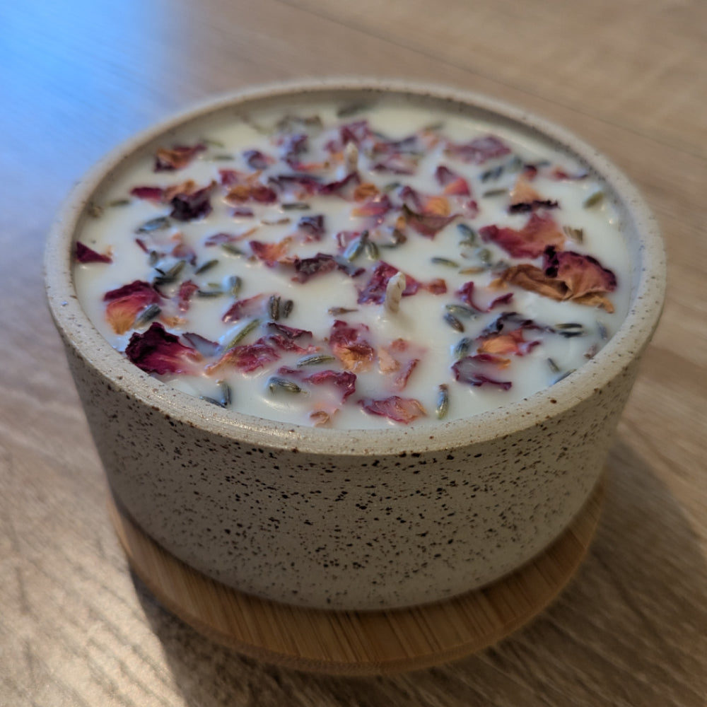 Bougie parfumée rose