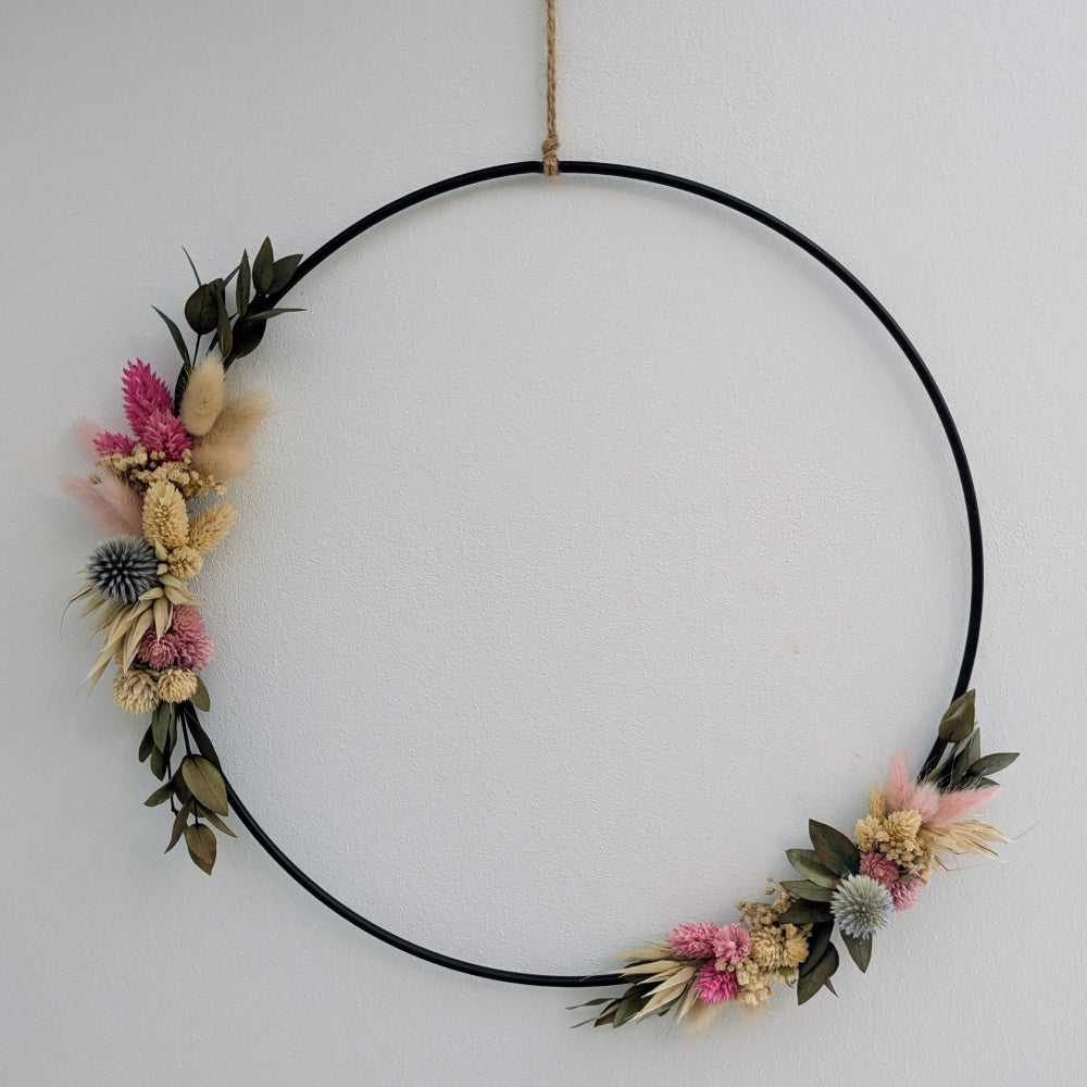 Couronne fleurs séchées - Pont des amours