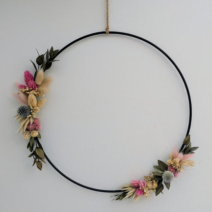 Couronne fleurs séchées - Pont des amours